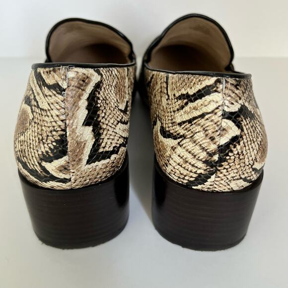 Vince Camuto Adealia Loafers Size 10M Snake Print Leather Flats Dress Shoes - Picture 6 of 11